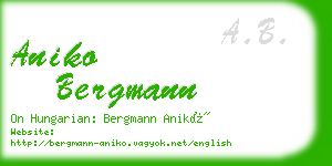 aniko bergmann business card